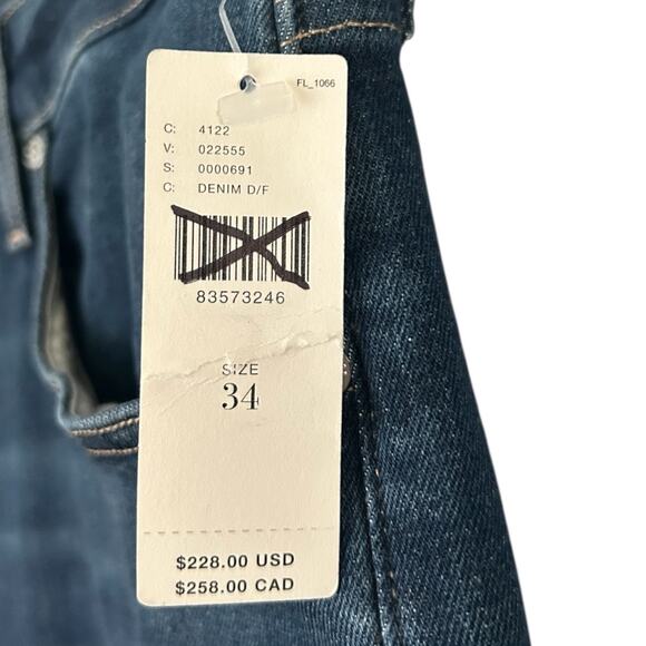 Citizens of Humanity Isola Cropped Boot Jean Women's 34 Frayed Regency Blue NEW - Picture 6 of 11